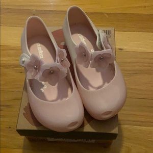 Mini melissa toddler girl shoes with flower strap